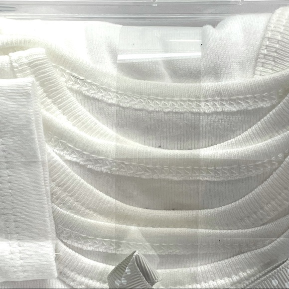 Carter’s Just One You 3 Pack Long Sleeve Cotton White Bodysuits Set 3-Months New - Picture 6 of 10
